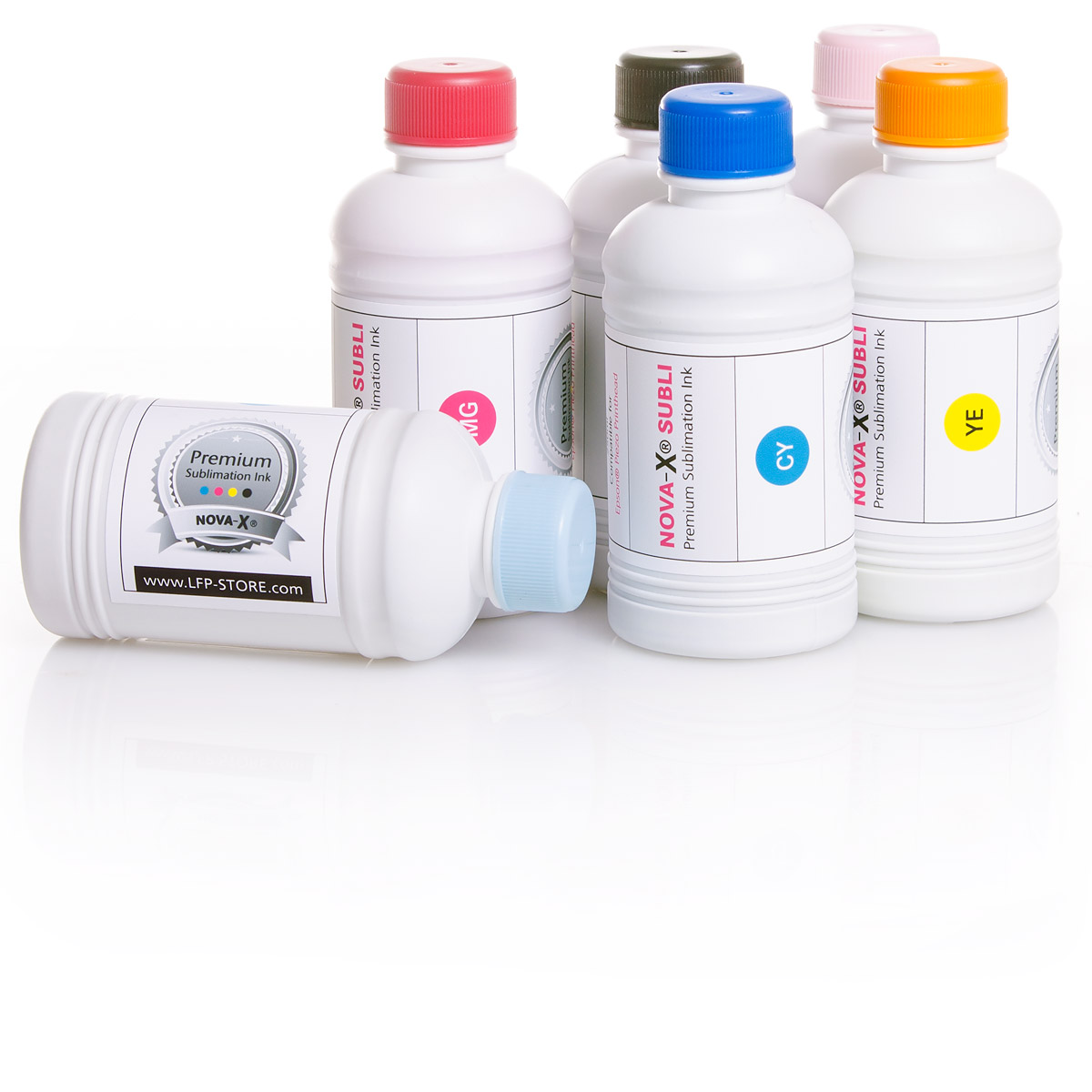 NOVA-X® Sublimation Ink | 6x 250ml | T-Shirt | ceramics