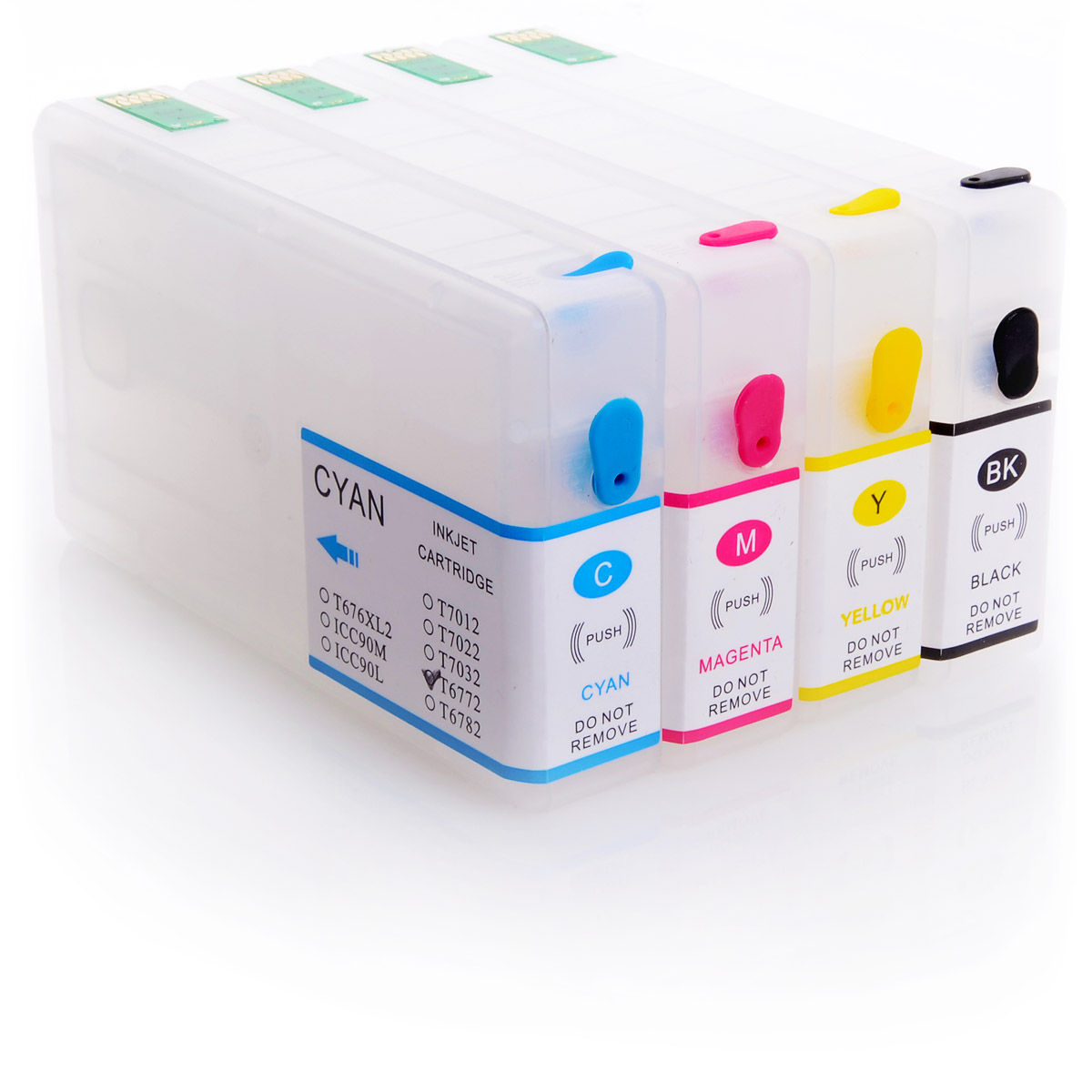 4x refill cartridges for Epson Workforce Pro WP-4015 DN | compatible