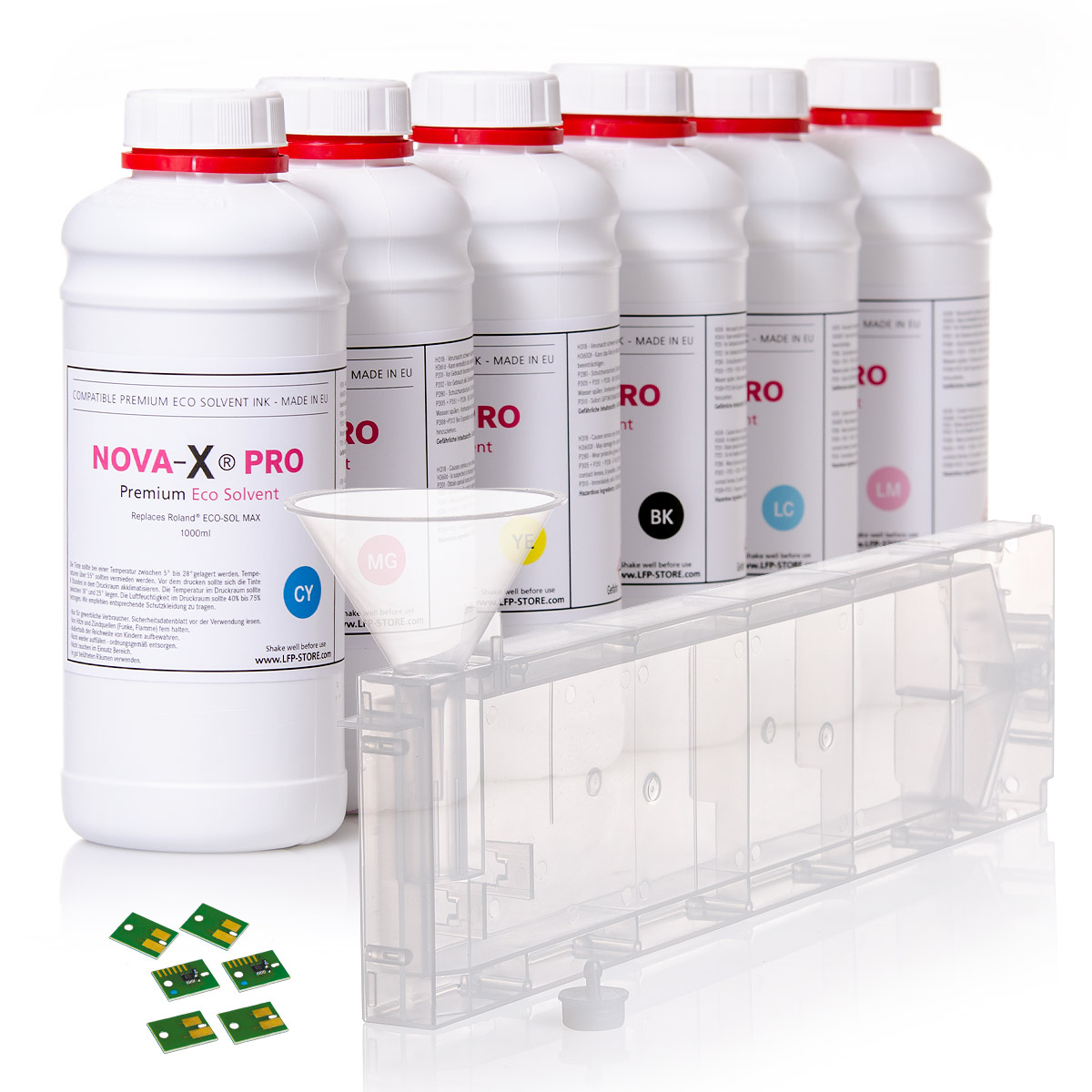 NOVA-X® PROPermanent Chip 6c StartersetES3Mimaki® JV33|CJV30|JV5 
