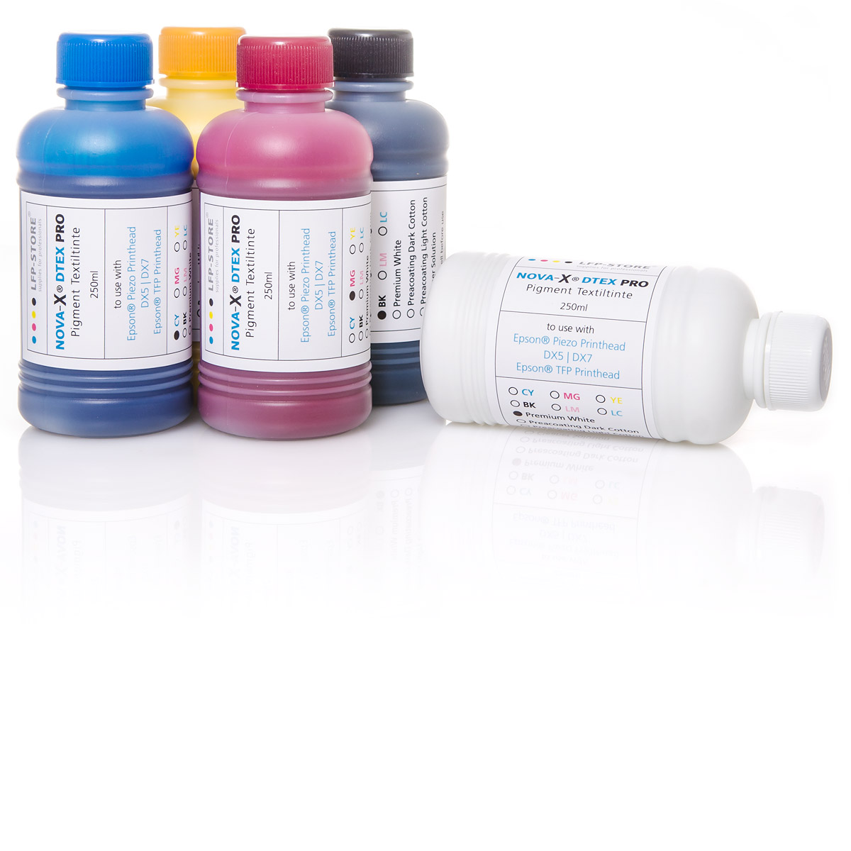 NOVA-X® DTEX PRO | 250ml | Pigment textile ink | T-shirt print | textile printin